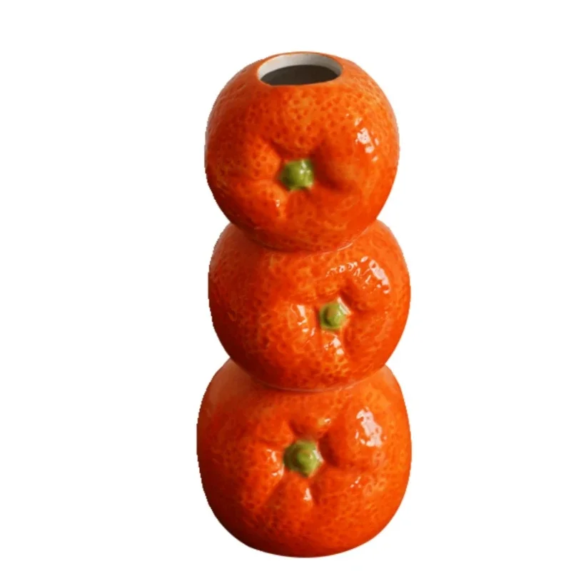 Colorful hand-painted fruit shape retro ceramic vase, lemon strawberry orange flower device
Colorful hand-painted fruit shape retro ceramic vase, lemon strawberry orange flower device