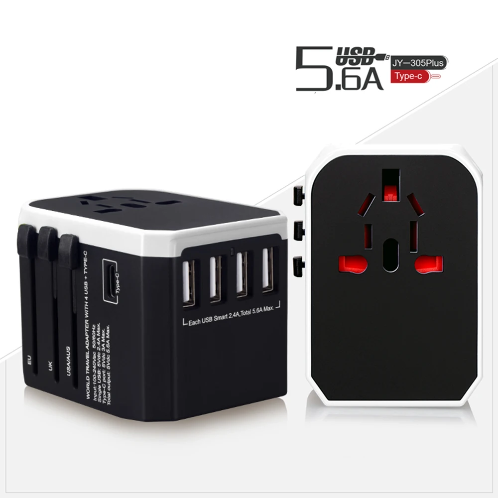 Travel Adapter International Smart Plug Adaptor Wall USB Type C Charger AC Power for USA EU UK AU US iPhone iPad Android Samsung
Travel Adapter International Smart Plug Adaptor Wall USB Type C Charger AC Power for USA EU UK AU US iPhone iPad Android Samsung
