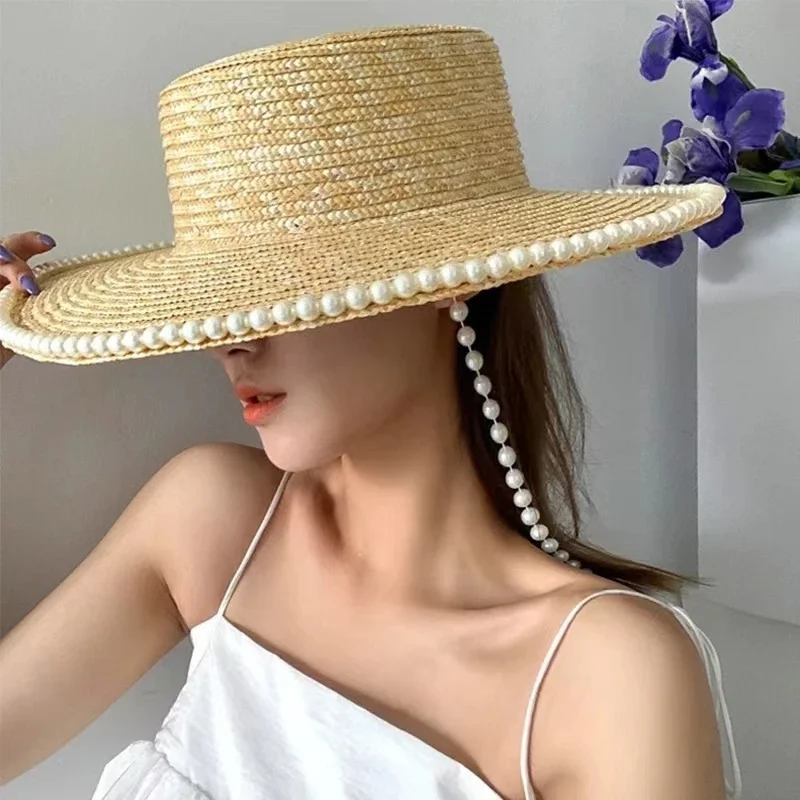 Wheat Straw Sun Hat For Women Summer Pearl Wide Brim Floppy Panama Fishermen Hats Female Lady Outdoor Foldable Beach Sun Caps
Wheat Straw Sun Hat For Women Summer Pearl Wide Brim Floppy Panama Fishermen Hats Female Lady Outdoor Foldable Beach Sun Caps