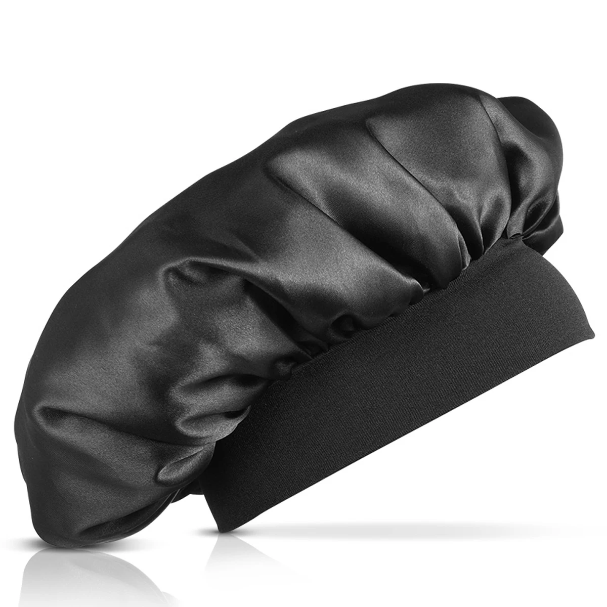 Wide Side Sleeping Cap Black Bonnet for Women Night Hat Elastic Headband Durable Fabrics Large Size Adjustable Mold Around Head
Wide Side Sleeping Cap Black Bonnet for Women Night Hat Elastic Headband Durable Fabrics Large Size Adjustable Mold Around Head
