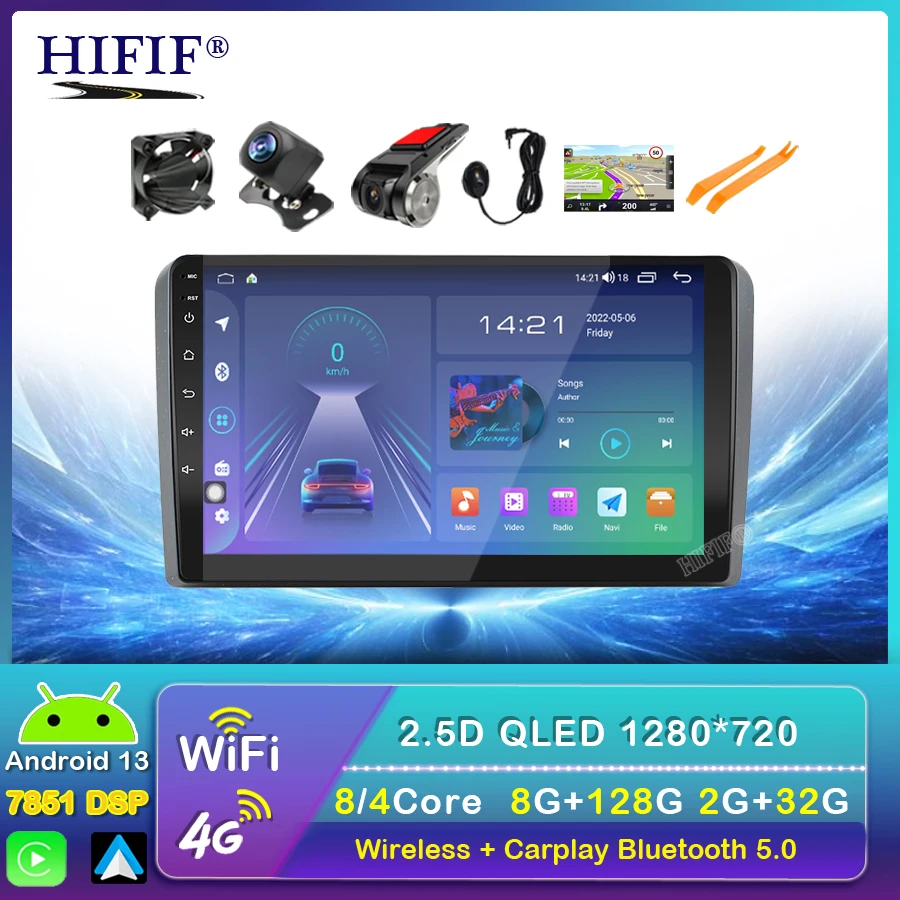 9 Inch Android 13 Car Radio Audio Multimedia Video Player for Audi A3 2003 - 2012 Car GPS Auto Stereo 4G LTE WIFI USB
9 Inch Android 13 Car Radio Audio Multimedia Video Player for Audi A3 2003 - 2012 Car GPS Auto Stereo 4G LTE WIFI USB
