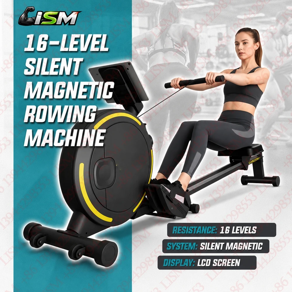 Silent Magnetic Rowing Machine 265LB Capacity 16 Resistance Levels Tablet Holder Home Gym Cardio Full Body Workout Equipment
Silent Magnetic Rowing Machine 265LB Capacity 16 Resistance Levels Tablet Holder Home Gym Cardio Full Body Workout Equipment