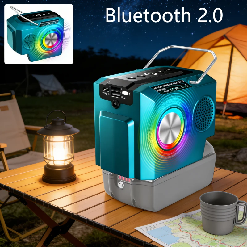 wireless Bluetooth Speaker for Makita 18V Li-ion battery BL1820 BL1830 BL1840 with USB Type-C outdoor portable Player
wireless Bluetooth Speaker for Makita 18V Li-ion battery BL1820 BL1830 BL1840 with USB Type-C outdoor portable Player