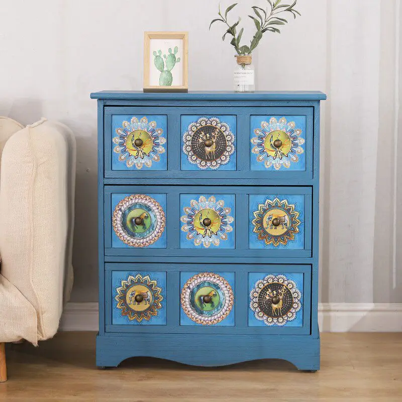 American Vintage Chest of Drawers Painted Nightstand Storage Cabinet Thickened Non Slip Foot Pads for Bedroom Living Room
American Vintage Chest of Drawers Painted Nightstand Storage Cabinet Thickened Non Slip Foot Pads for Bedroom Living Room