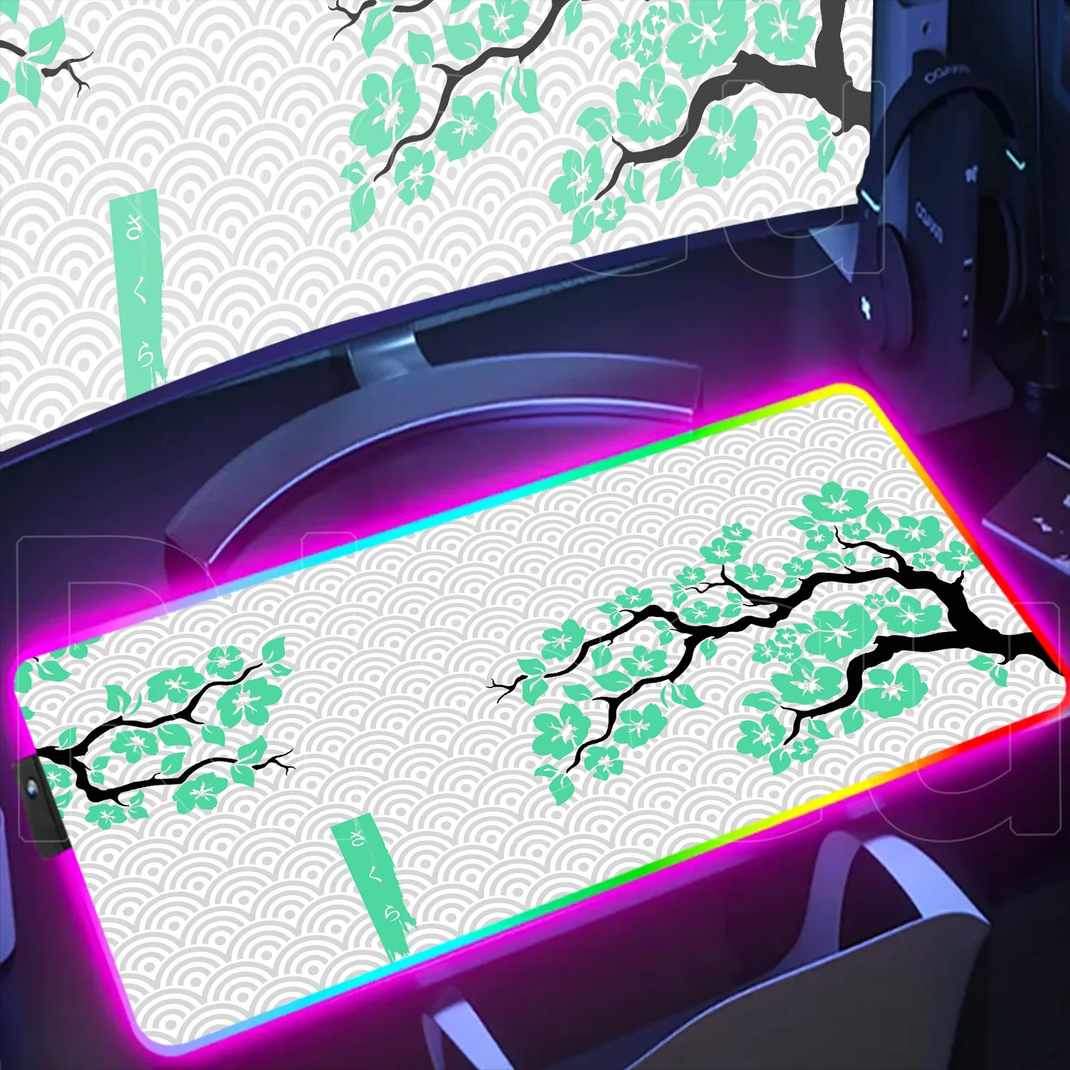 Kawaii Sakura RGB Mouse Pad Glowing Keyboard Desk Mat Cherry Blossom Mousepad Gaming Accessories Large Gamer Decoration Mausepad
Kawaii Sakura RGB Mouse Pad Glowing Keyboard Desk Mat Cherry Blossom Mousepad Gaming Accessories Large Gamer Decoration Mausepad