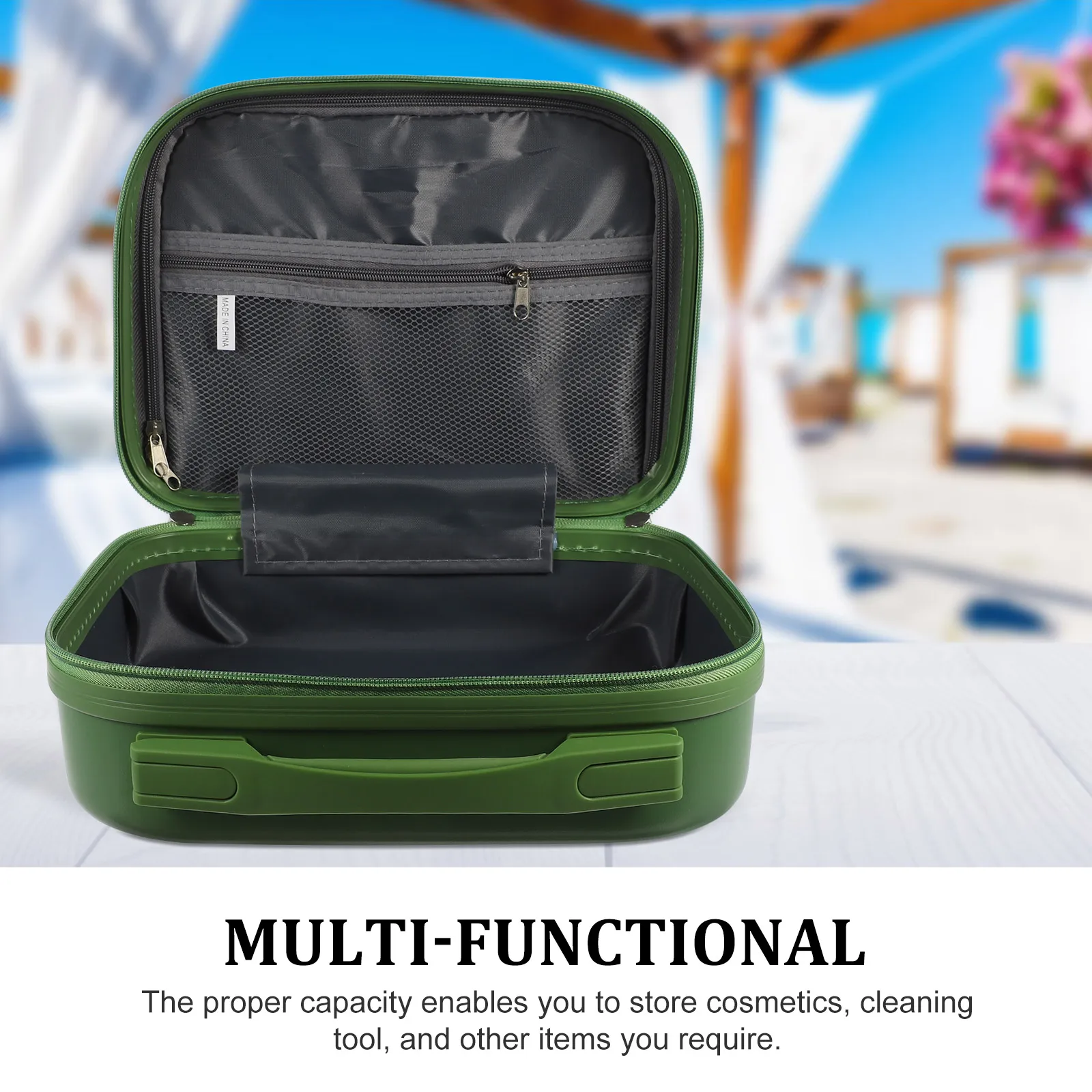 Makeup Case 14 Inch Mini Hard Shell Green Travel Toiletry Bag Box Organizer Desk Storage Elastic Band Lightweight
Makeup Case 14 Inch Mini Hard Shell Green Travel Toiletry Bag Box Organizer Desk Storage Elastic Band Lightweight