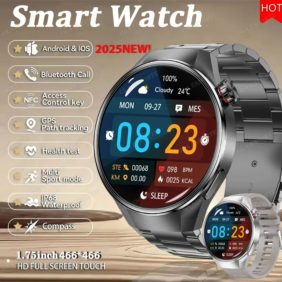 New Smart Watch For Huawei Watch 5 Pro Men AMOLED Compass Bluetooth Call GPS Tracker NFC Heart Rate Waterproof SmartWatches 2025
New Smart Watch For Huawei Watch 5 Pro Men AMOLED Compass Bluetooth Call GPS Tracker NFC Heart Rate Waterproof SmartWatches 2025