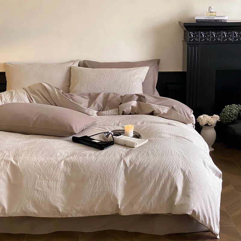 Luxury 100% Cotton 4pcs Bedding Set 100 Thread Count - Premium Soft Bed Sheets Duvet Cover with 2 Pillowcases King Queen Size
Luxury 100% Cotton 4pcs Bedding Set 100 Thread Count - Premium Soft Bed Sheets Duvet Cover with 2 Pillowcases King Queen Size