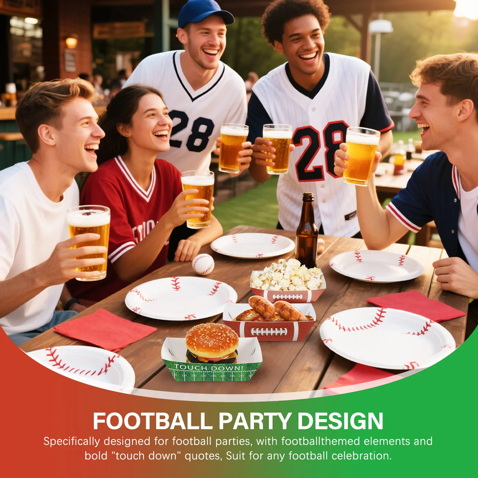 20pcs Football Party paper boat box hot dog box Rugby Football Paper Food Trays Football pattern Snack Serving Trays Sport Party
20pcs Football Party paper boat box hot dog box Rugby Football Paper Food Trays Football pattern Snack Serving Trays Sport Party