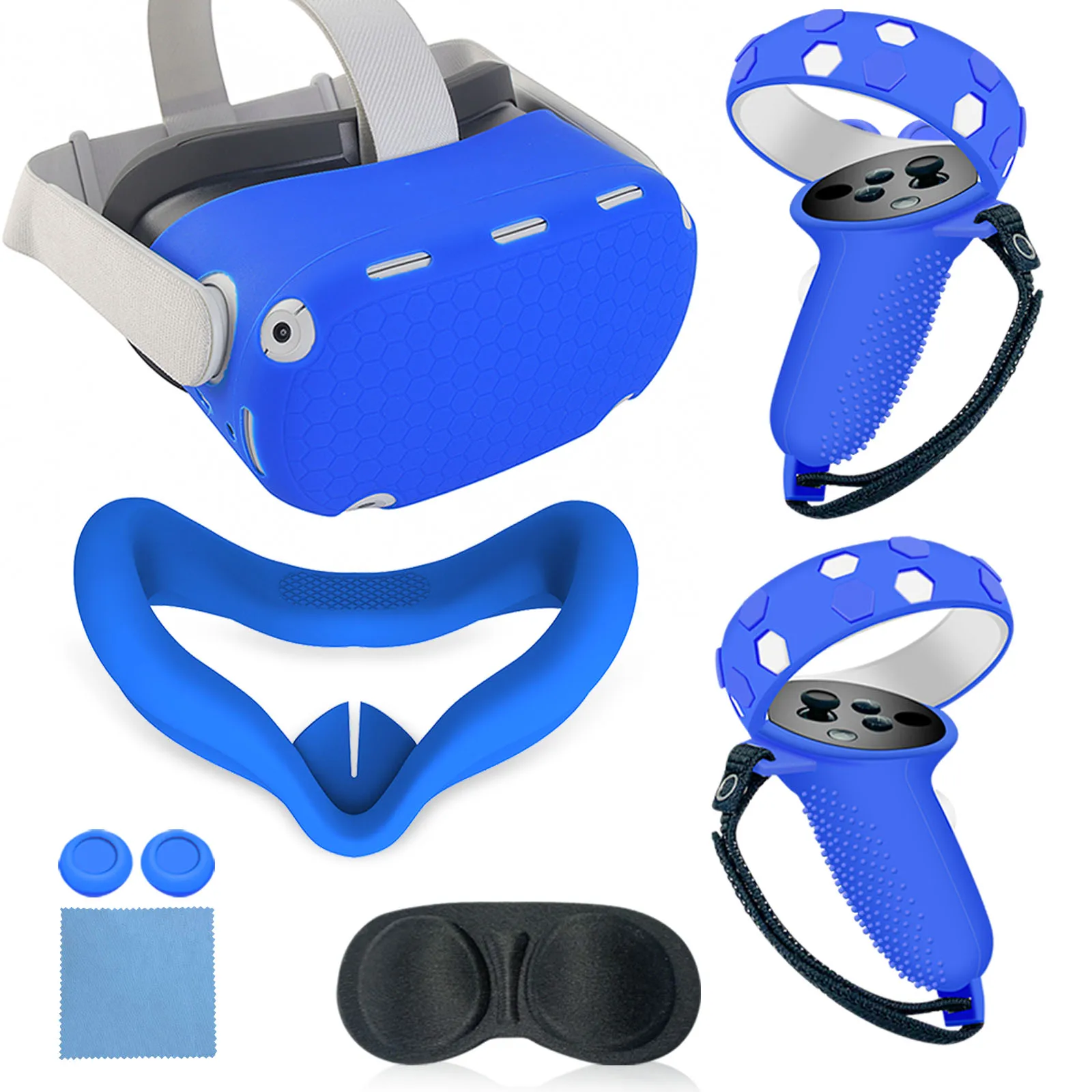 VR Silicone Proctive Cover 7 Pieces Set Compatible with oculus meta quest 2 accessories
VR Silicone Proctive Cover 7 Pieces Set Compatible with oculus meta quest 2 accessories