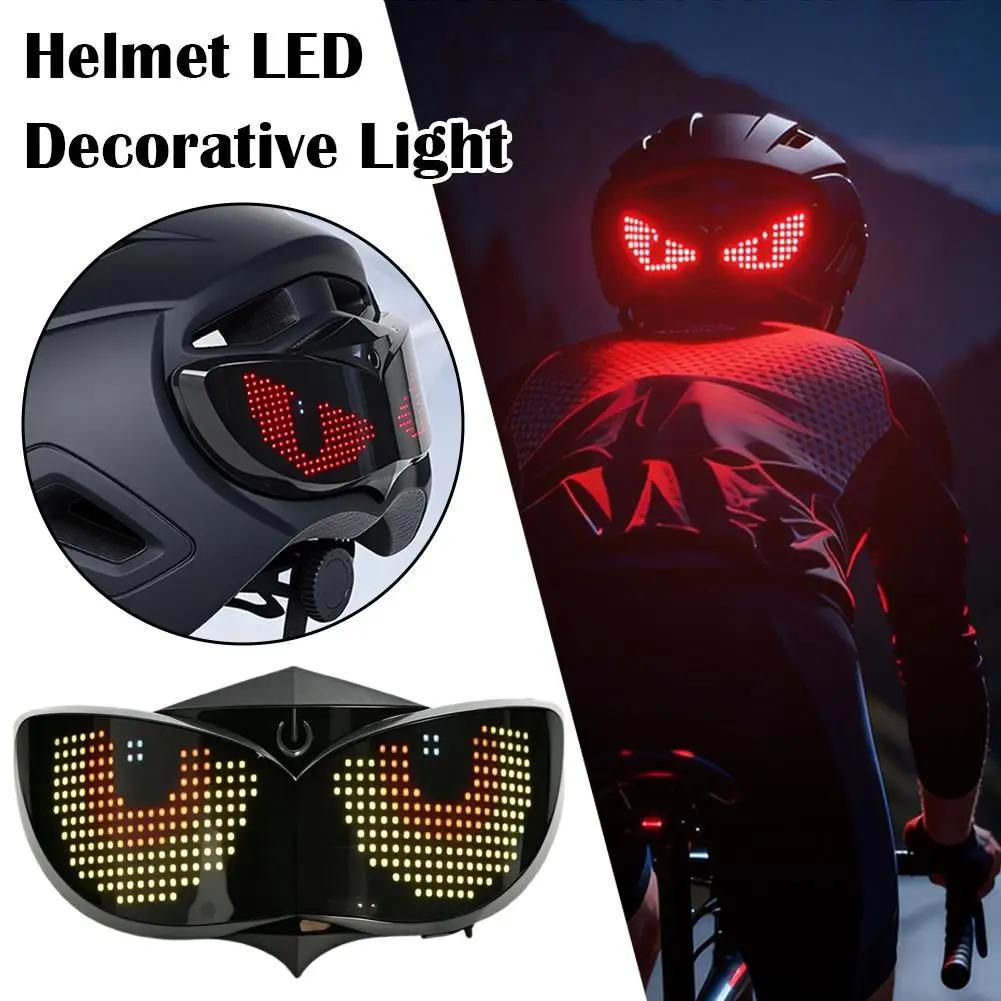 Helmet LED Display Tail Light, Bluetooth APP Warning Light for Outdoor Camping, Night Riding Cycling Safety Moto Accessories
Helmet LED Display Tail Light, Bluetooth APP Warning Light for Outdoor Camping, Night Riding Cycling Safety Moto Accessories