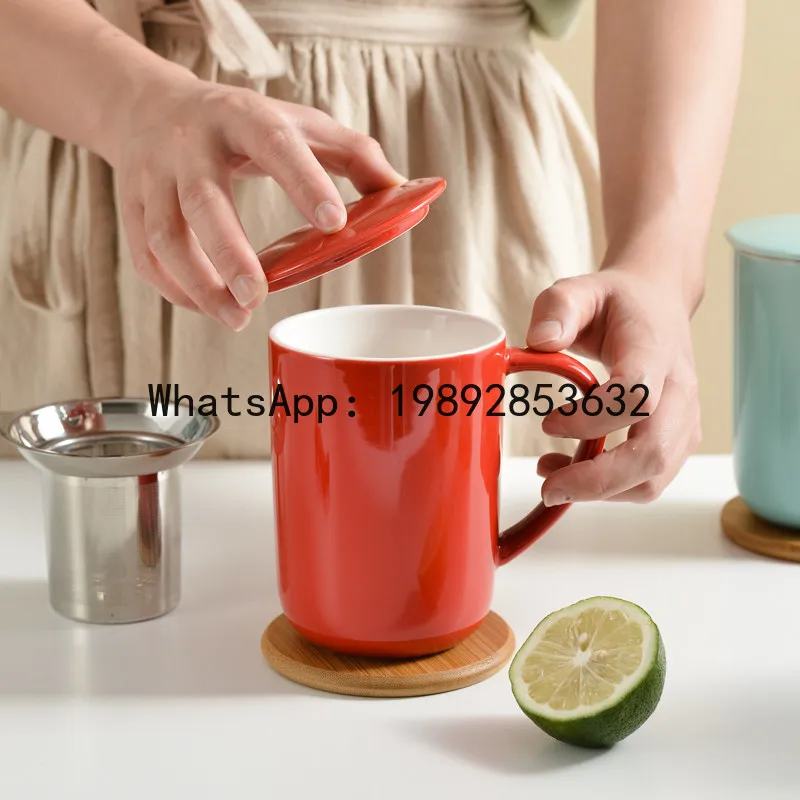 DSA Ceramic Mug with Lid with Tea Leak Tea Water Separation Bubble Tea Cup Office Drinking Cup
DSA Ceramic Mug with Lid with Tea Leak Tea Water Separation Bubble Tea Cup Office Drinking Cup