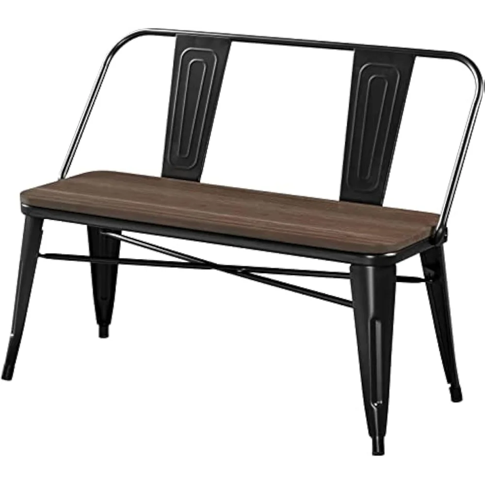 Metal Dining Bench with Wooden Top Industrial Metal Dining Bench for Patio, Kitchen, Garden Black
Metal Dining Bench with Wooden Top Industrial Metal Dining Bench for Patio, Kitchen, Garden Black
