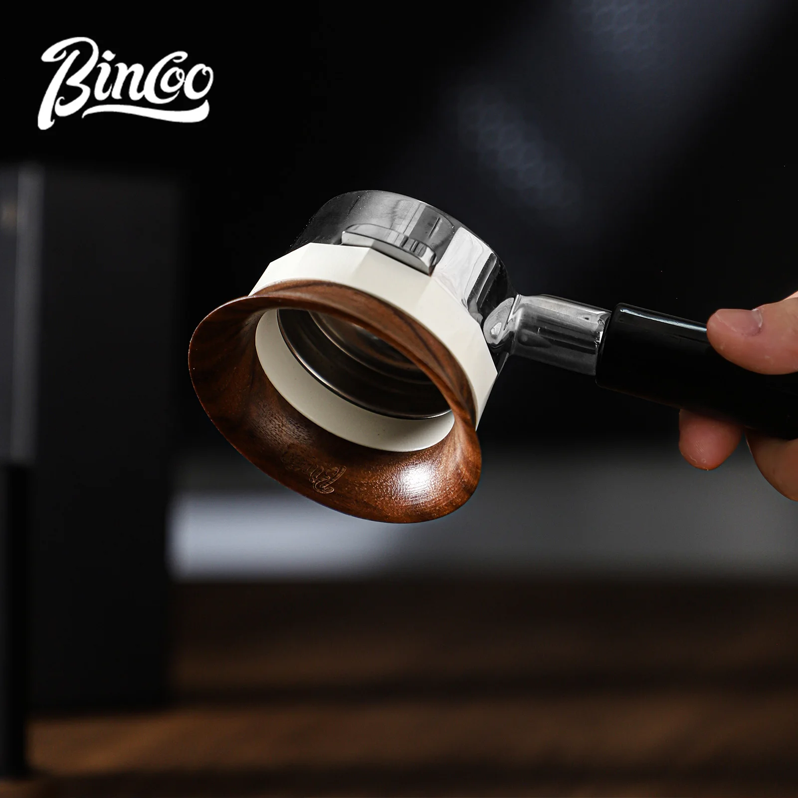 Bincoo Magnetic Coffee Dosing Ring Walnut Wood Anti-Scatter Tool 8 Evenly Distributed Magnets for Home/Travel Use
Bincoo Magnetic Coffee Dosing Ring Walnut Wood Anti-Scatter Tool 8 Evenly Distributed Magnets for Home/Travel Use