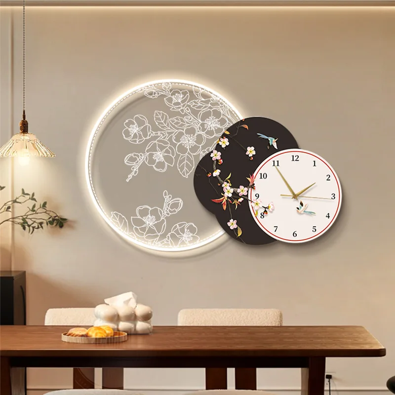 Chinese Zen Style LED Light Painting Wall Clock With Illuminated Artwork Multi-Scenario Dining Living Room Cultural Decor
Chinese Zen Style LED Light Painting Wall Clock With Illuminated Artwork Multi-Scenario Dining Living Room Cultural Decor
