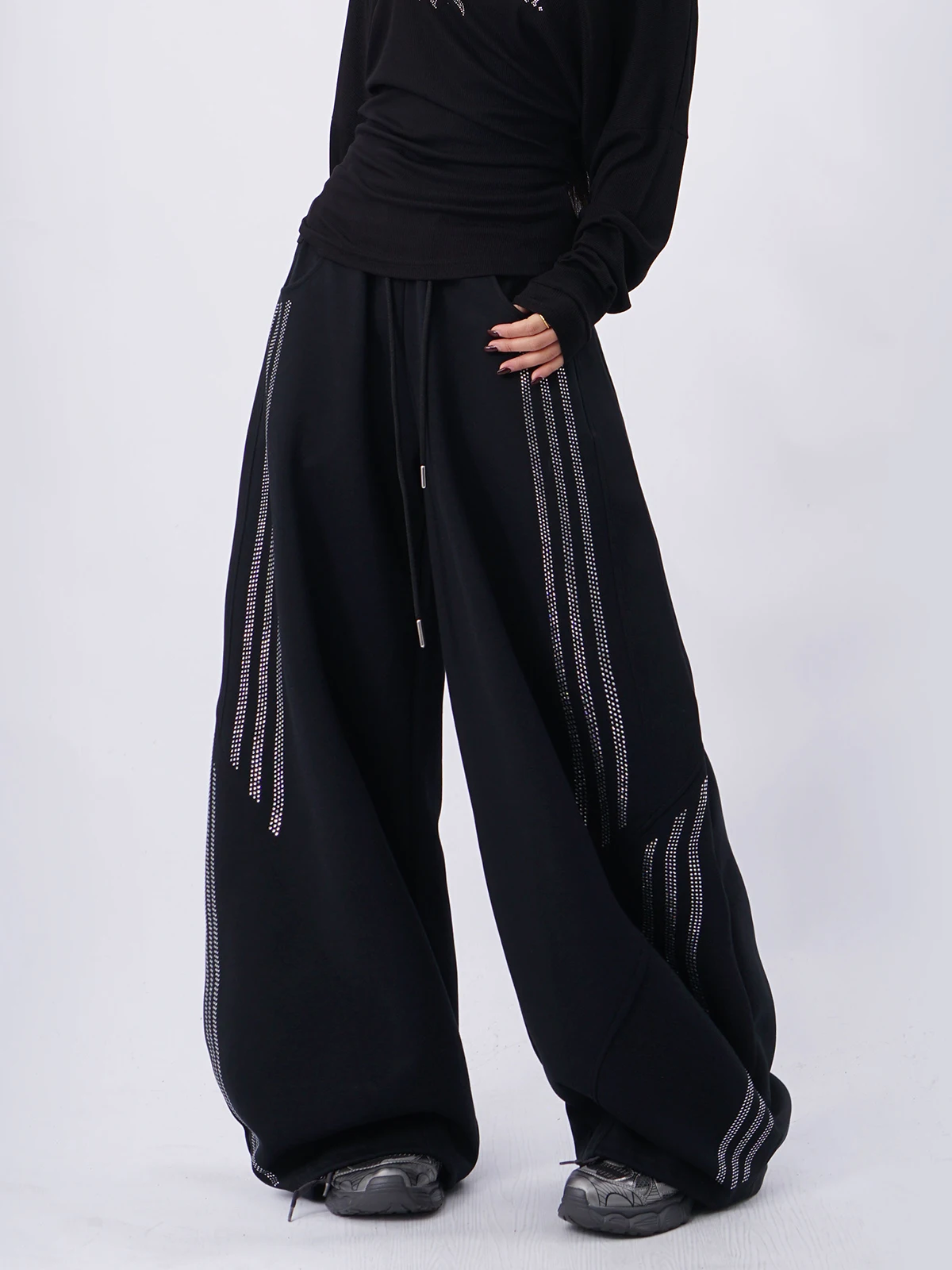 Black High Waist Wide Leg Casual Pants Women's Loose Fit Workwear Trousers Street Dance Loose Long Pants Dragging on Floor
Black High Waist Wide Leg Casual Pants Women's Loose Fit Workwear Trousers Street Dance Loose Long Pants Dragging on Floor