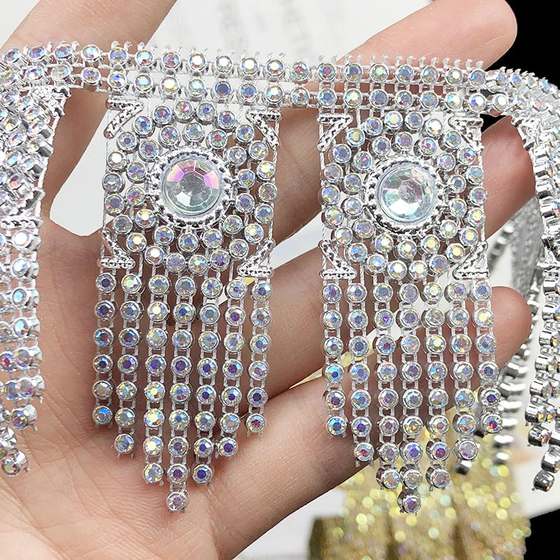 4.5M 6.5Cm Width Long Tassel Chain Gold Silver Rhinestone Lace Trim for Shoes Hats Bag Clothing Wedding Diy Sewing Accessories
4.5M 6.5Cm Width Long Tassel Chain Gold Silver Rhinestone Lace Trim for Shoes Hats Bag Clothing Wedding Diy Sewing Accessories