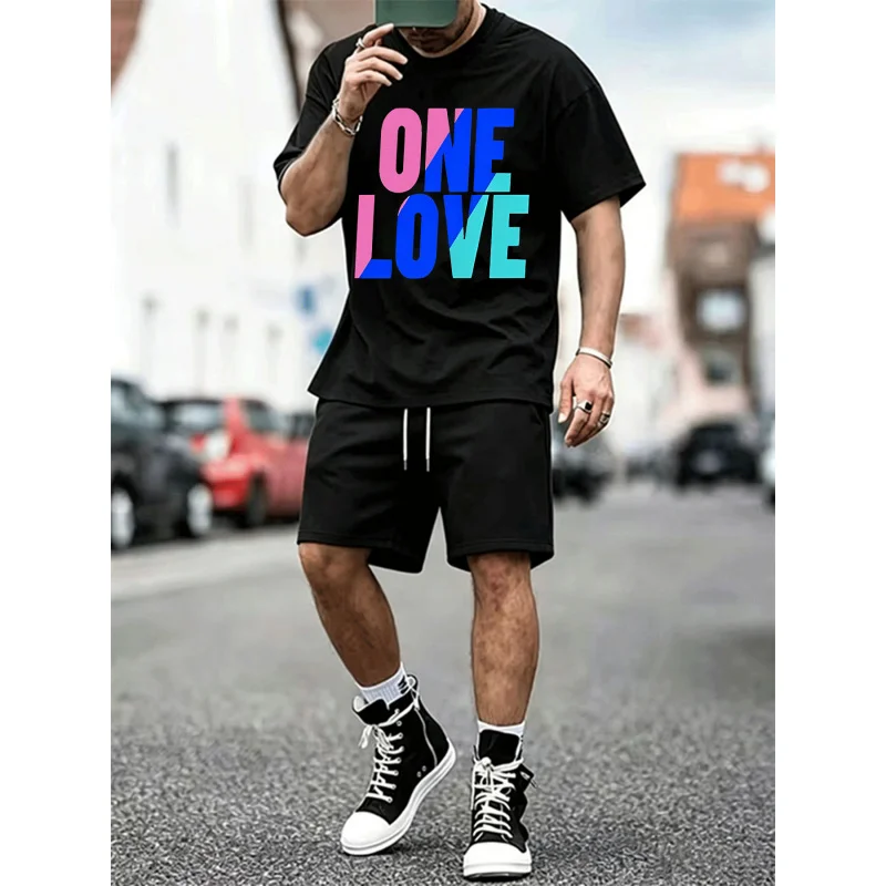 Men's Summer Contrasting Letter Print Top Drawstring Shorts Mesh Set Casual and Trendy Two-piece Set
Men's Summer Contrasting Letter Print Top Drawstring Shorts Mesh Set Casual and Trendy Two-piece Set