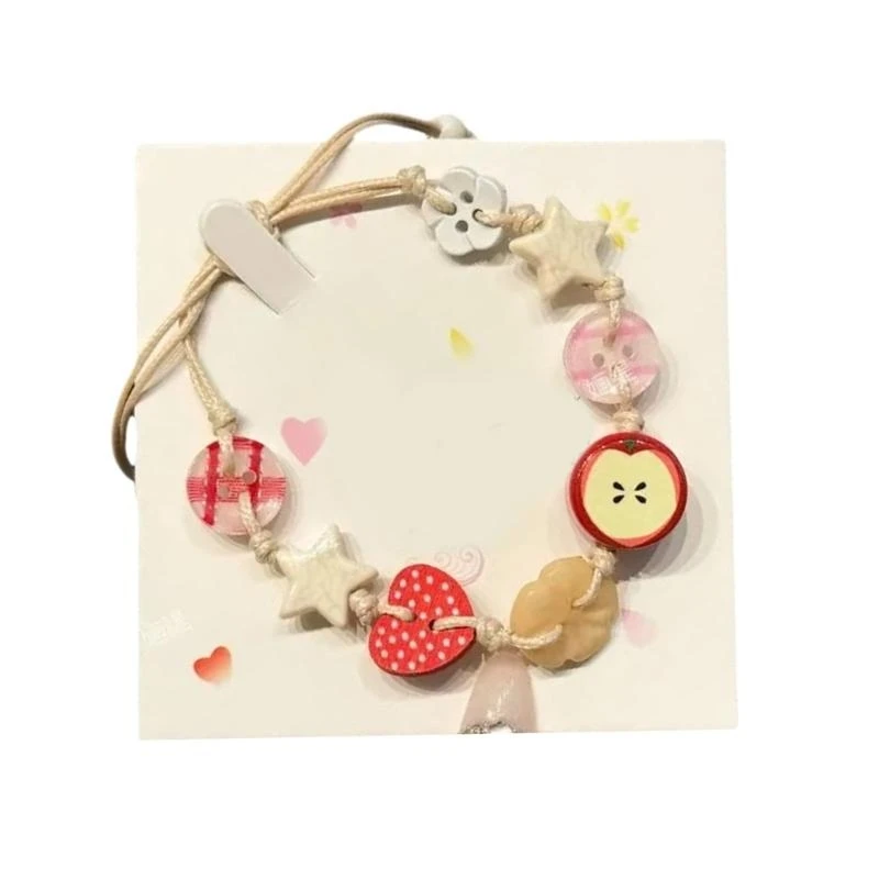 652F Lovely Apples Charm Bracelet for Girls with Brown Cord Fun and Stylish Accessory for Trendy Women Ladies Daily Use
652F Lovely Apples Charm Bracelet for Girls with Brown Cord Fun and Stylish Accessory for Trendy Women Ladies Daily Use