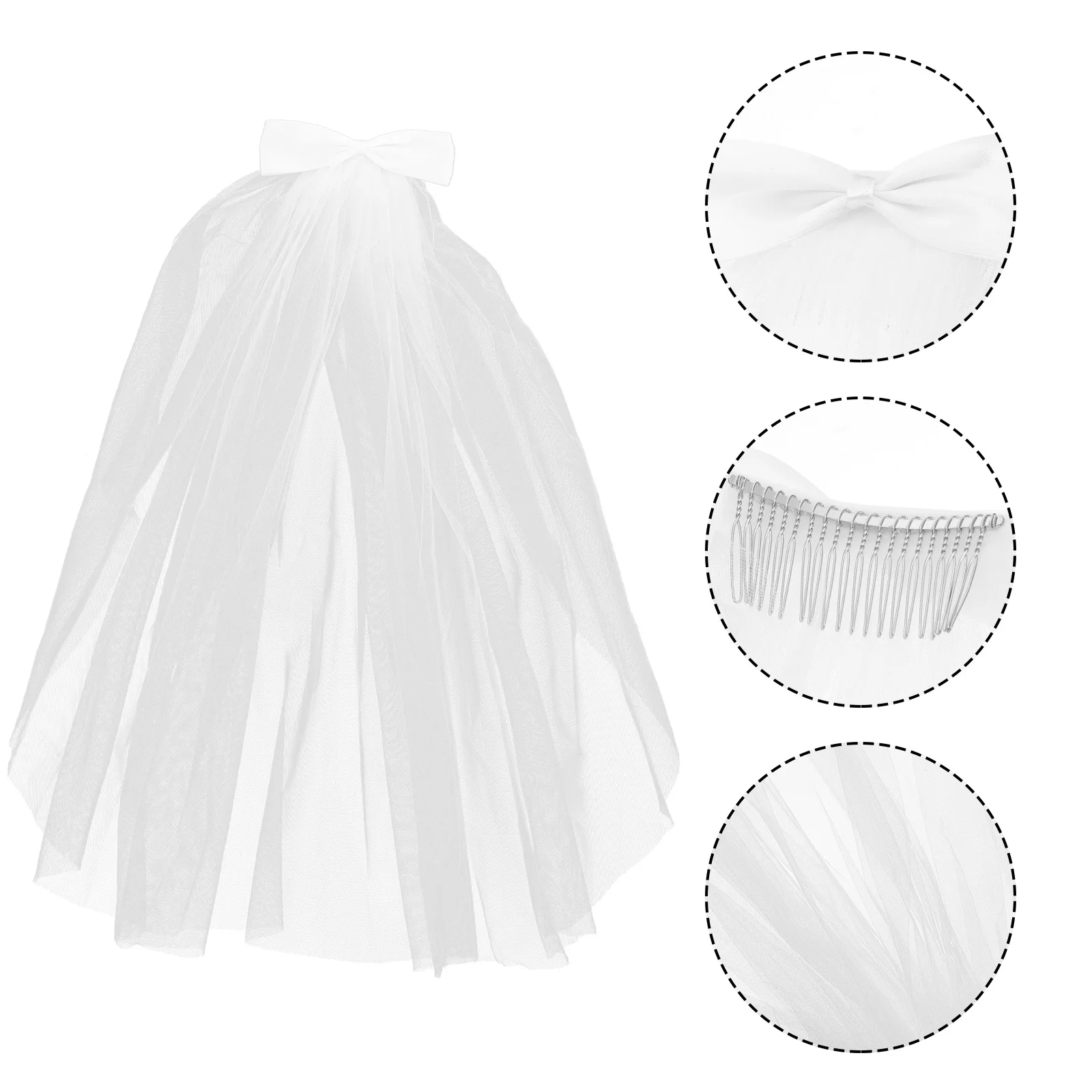 Bow Veil White Headband Wedding Creative Bowknot Design Premium Multifunction Multi-functional for Child Bride
Bow Veil White Headband Wedding Creative Bowknot Design Premium Multifunction Multi-functional for Child Bride