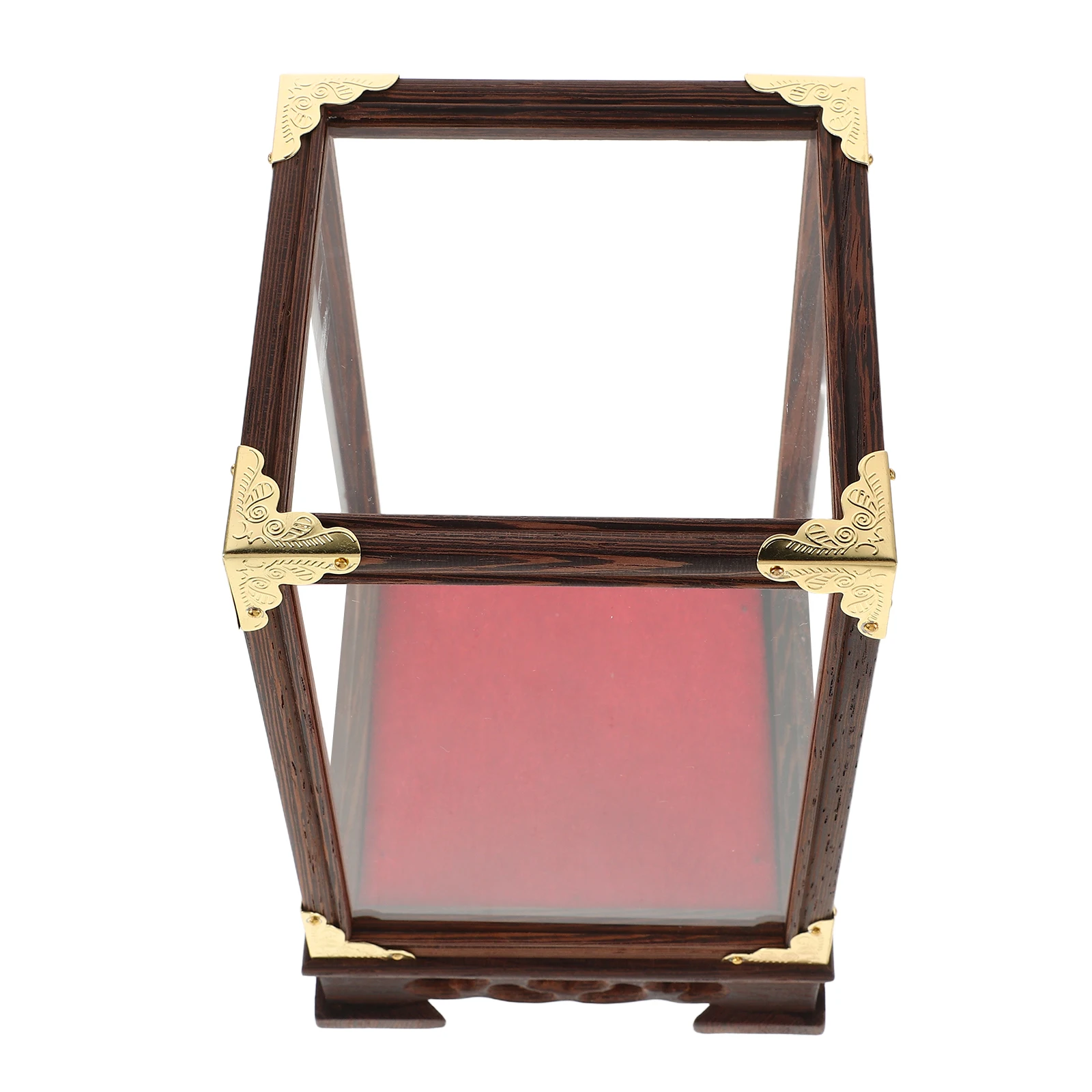 Transparent Case Glass Cover Collectibles Organizer Wooden Base Home Antiques Storage Rack Household Showcase Clear For 
Transparent Case Glass Cover Collectibles Organizer Wooden Base Home Antiques Storage Rack Household Showcase Clear For