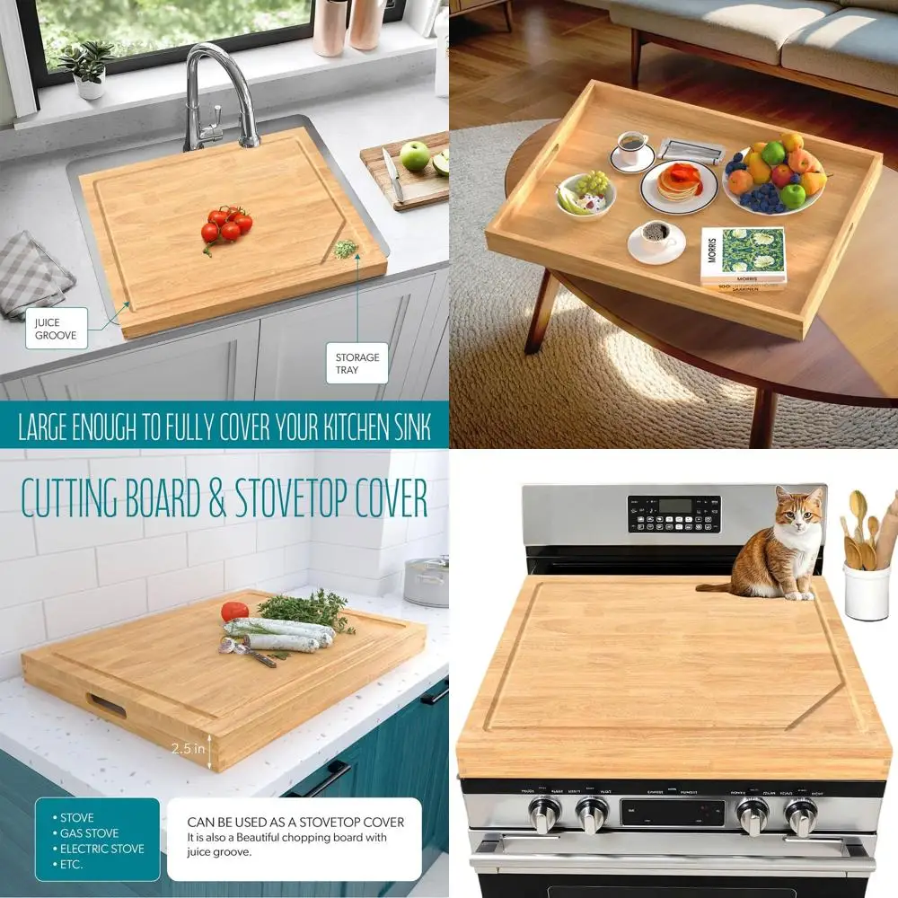 30x22 3-in-1 Electric Stove Cover: Cutting Board, Ottoman Tray, Kitchen Sink Protector
30x22 3-in-1 Electric Stove Cover: Cutting Board, Ottoman Tray, Kitchen Sink Protector