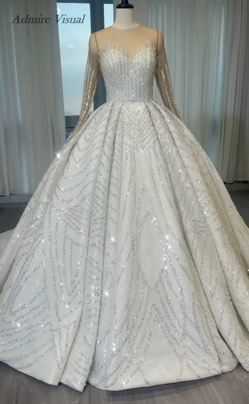 Admire Visual Sparkle Wedding Dress Mermaid 2 in 1 Full Sleeves Sheer Neck Customized Bride Gown Vestidos De Novias
Admire Visual Sparkle Wedding Dress Mermaid 2 in 1 Full Sleeves Sheer Neck Customized Bride Gown Vestidos De Novias