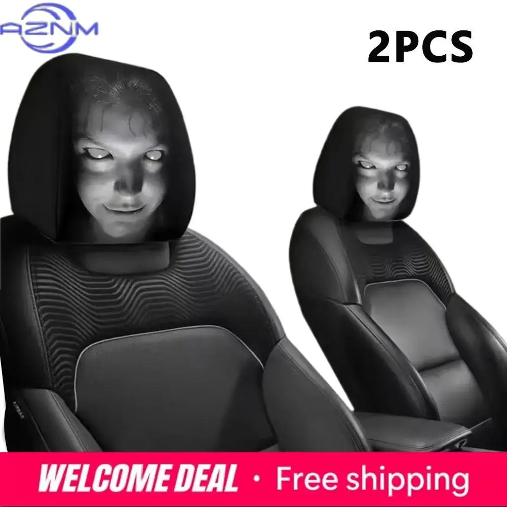 2Pcs Horror Face Design Car Headrest Covers Breathable Elastic Car Headrest Cover Universal Car Seat Cover for Sedan, Truck, SUV
2Pcs Horror Face Design Car Headrest Covers Breathable Elastic Car Headrest Cover Universal Car Seat Cover for Sedan, Truck, SUV