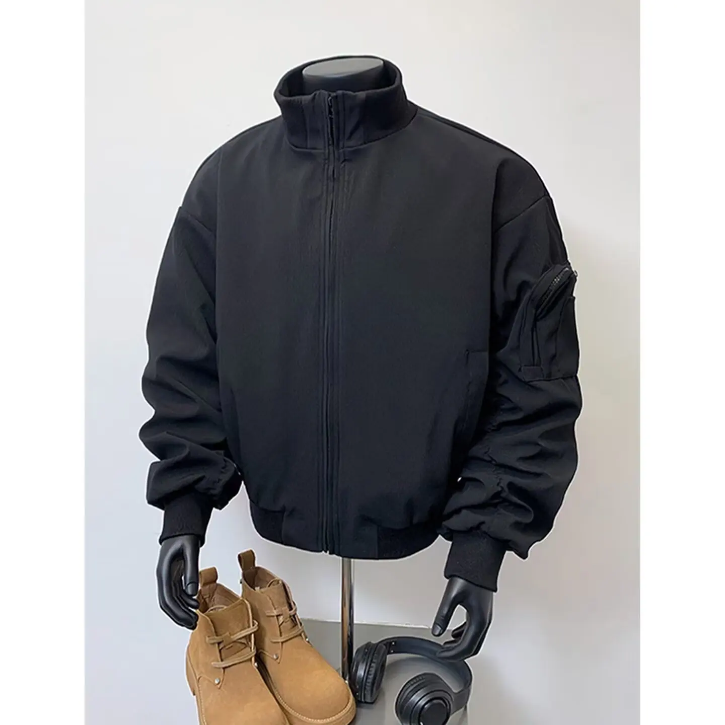 Fall Winter Men's Flight Jaet plus Size ort Sle Stand Collar American Sle Workwear Outerwear Baseball Coat
Fall Winter Men's Flight Jaet plus Size ort Sle Stand Collar American Sle Workwear Outerwear Baseball Coat