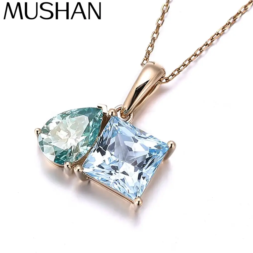 MUSHAN Bespoke Jewelry 10k 14k 18k Gold Necklace Pendant Women Lab Grown Aquamarine Moissanite Diamond Pendants Necklace Jewelry
MUSHAN Bespoke Jewelry 10k 14k 18k Gold Necklace Pendant Women Lab Grown Aquamarine Moissanite Diamond Pendants Necklace Jewelry