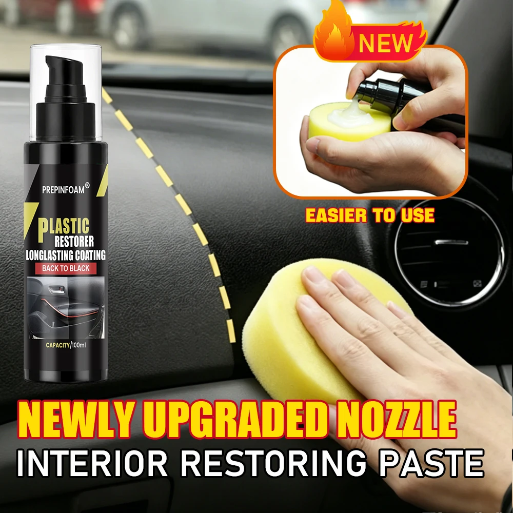 Car Plastic Leather Restorer Spray Polish Cleaner Coating Agent Back To Black More Gloss Car Cleaning Products P5
Car Plastic Leather Restorer Spray Polish Cleaner Coating Agent Back To Black More Gloss Car Cleaning Products P5