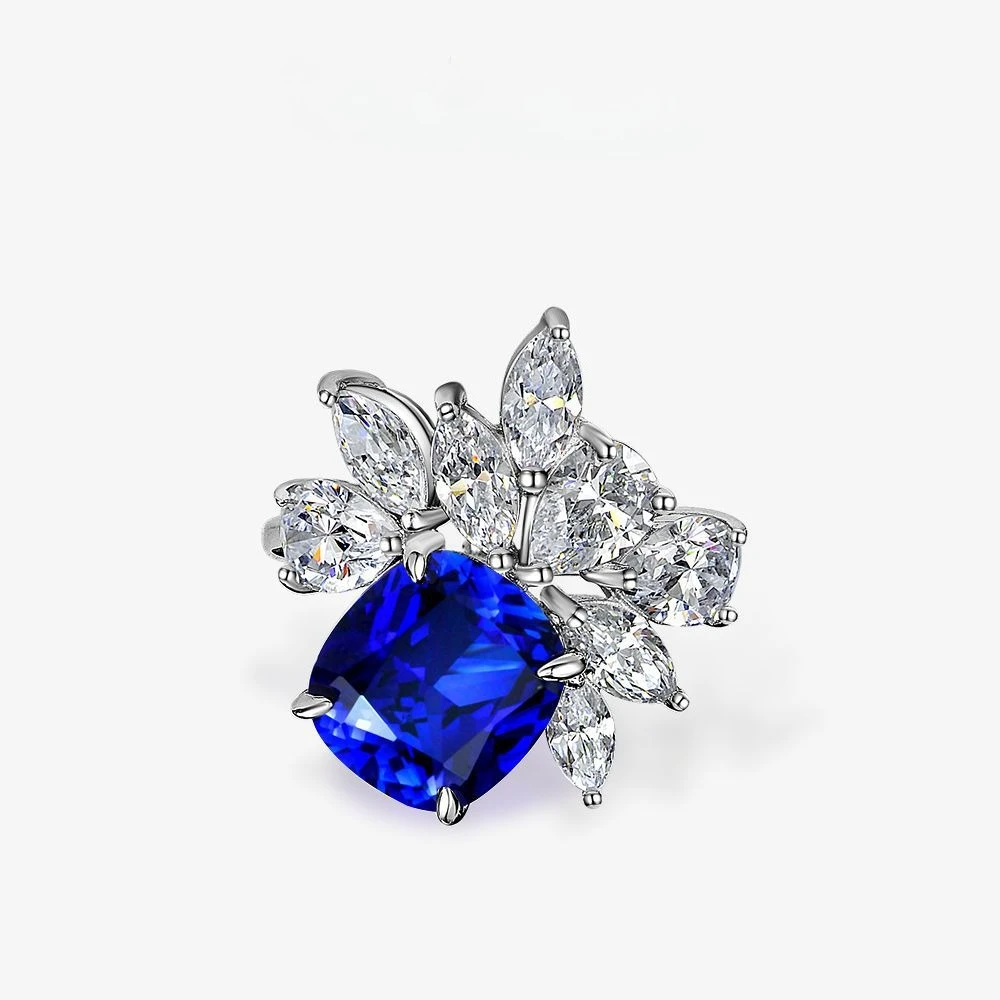 S925 Silver High Carbon Diamond Ring 6-Carat Synthetic Sapphire High Grade Sensation Ring for Women's Wedding Jewelry
S925 Silver High Carbon Diamond Ring 6-Carat Synthetic Sapphire High Grade Sensation Ring for Women's Wedding Jewelry