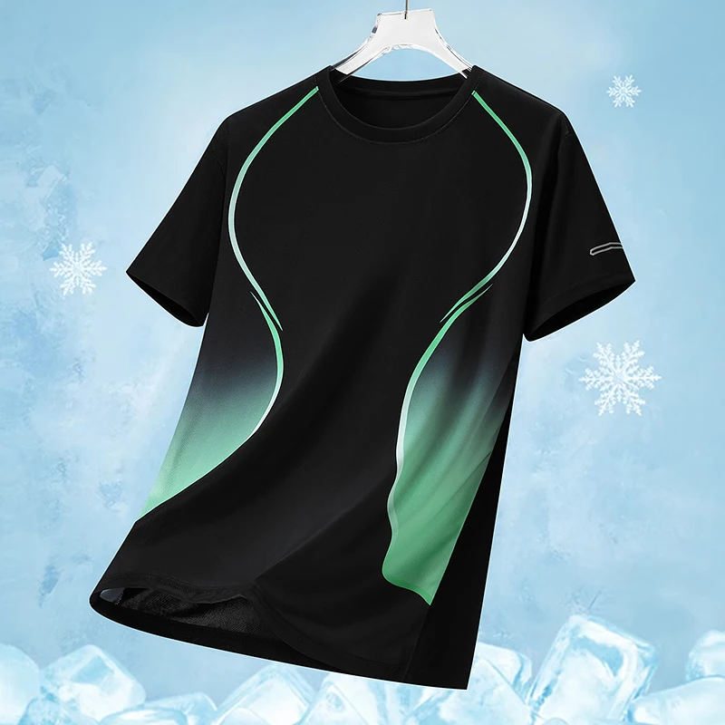 Gym Fitness Men's T Shirt Breathable Quick Dry Sports Tops Workout Short Sleeve Clothing Summer Gradient Crew Neck Pullover Tees
Gym Fitness Men's T Shirt Breathable Quick Dry Sports Tops Workout Short Sleeve Clothing Summer Gradient Crew Neck Pullover Tees