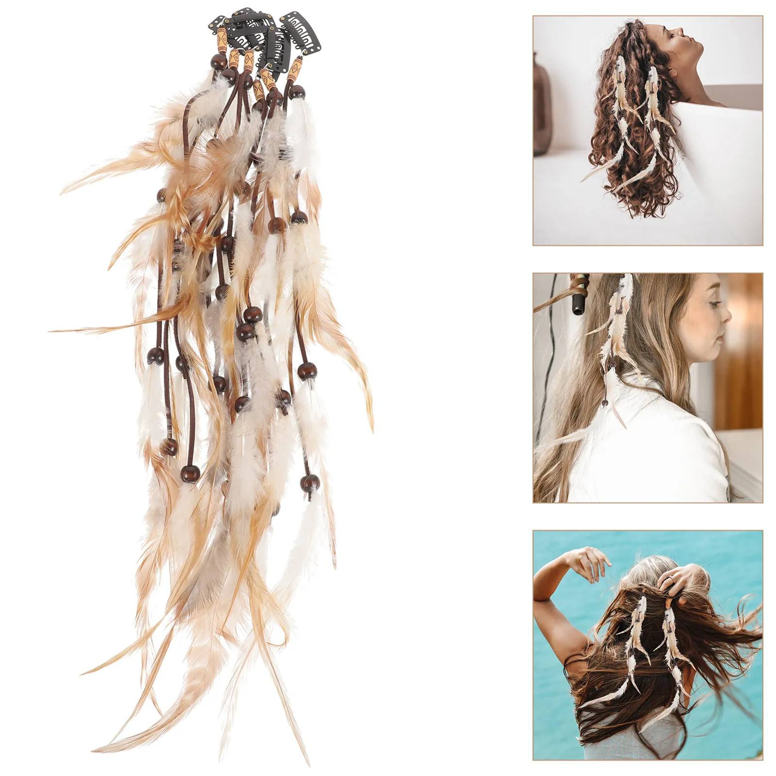 6Pcs Clip in Hair Extensions Vintage Ethnic Hair Accessories for Women Braid Extensions for Cosplay Photography Decor
6Pcs Clip in Hair Extensions Vintage Ethnic Hair Accessories for Women Braid Extensions for Cosplay Photography Decor