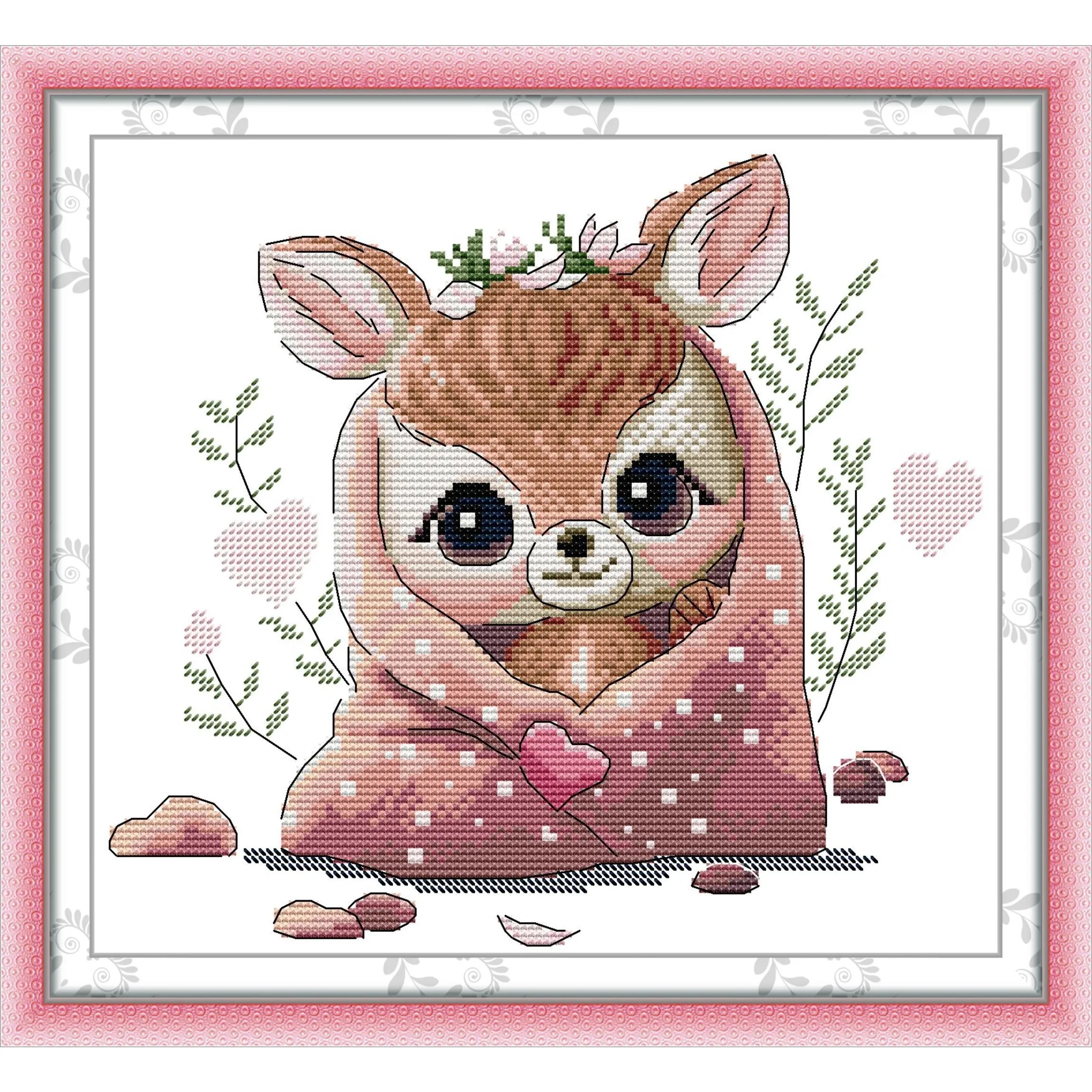 Soulgift News Pre-Printed Cross Stitch Kit, Stamped Aida Fabric with DMC Threads, Embroidery Kit - Fawn 3
Soulgift News Pre-Printed Cross Stitch Kit, Stamped Aida Fabric with DMC Threads, Embroidery Kit - Fawn 3