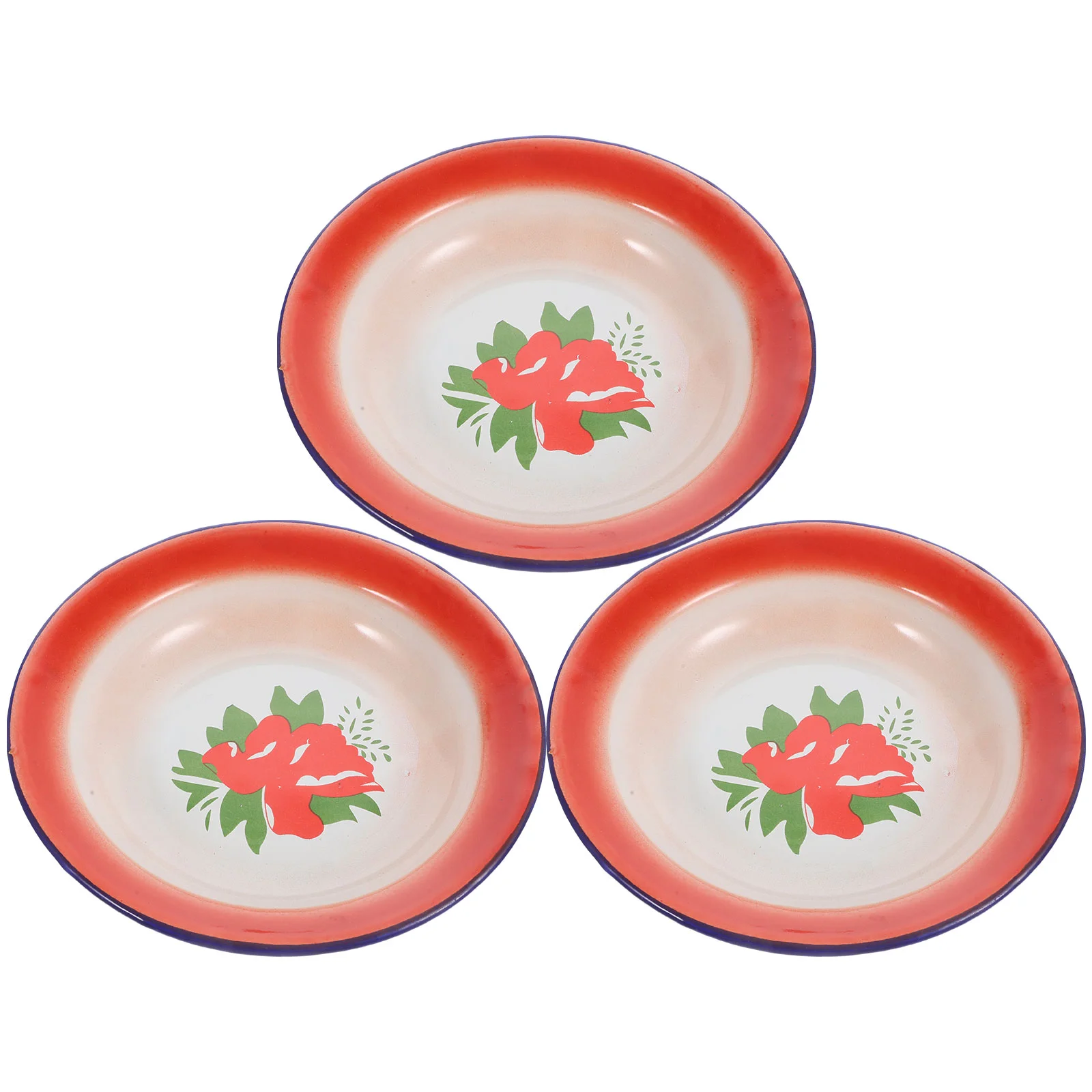 3 Pcs Food Trays Vintage Enamel Plate Fruit Serving Chinese Style Plates Tableware Colorful Dish
3 Pcs Food Trays Vintage Enamel Plate Fruit Serving Chinese Style Plates Tableware Colorful Dish