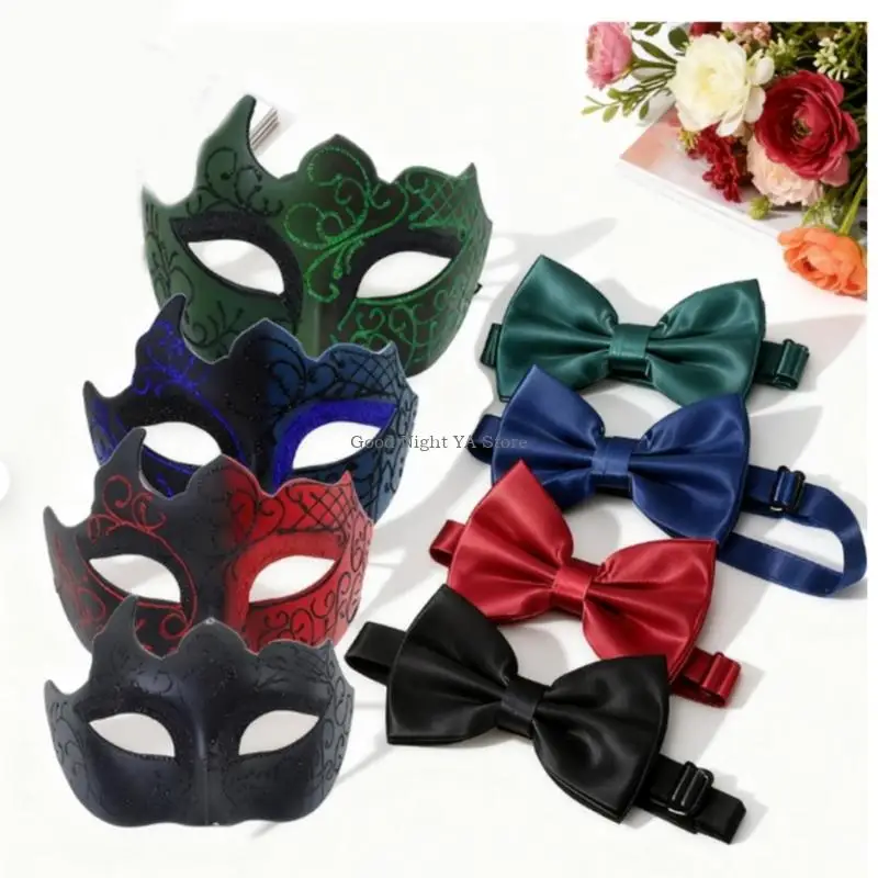 Eye Catching Plastic Half Face Cover With Adjustable Bows Tie Brooch Party Accessories For Prom Gatherings And Roleplay
Eye Catching Plastic Half Face Cover With Adjustable Bows Tie Brooch Party Accessories For Prom Gatherings And Roleplay