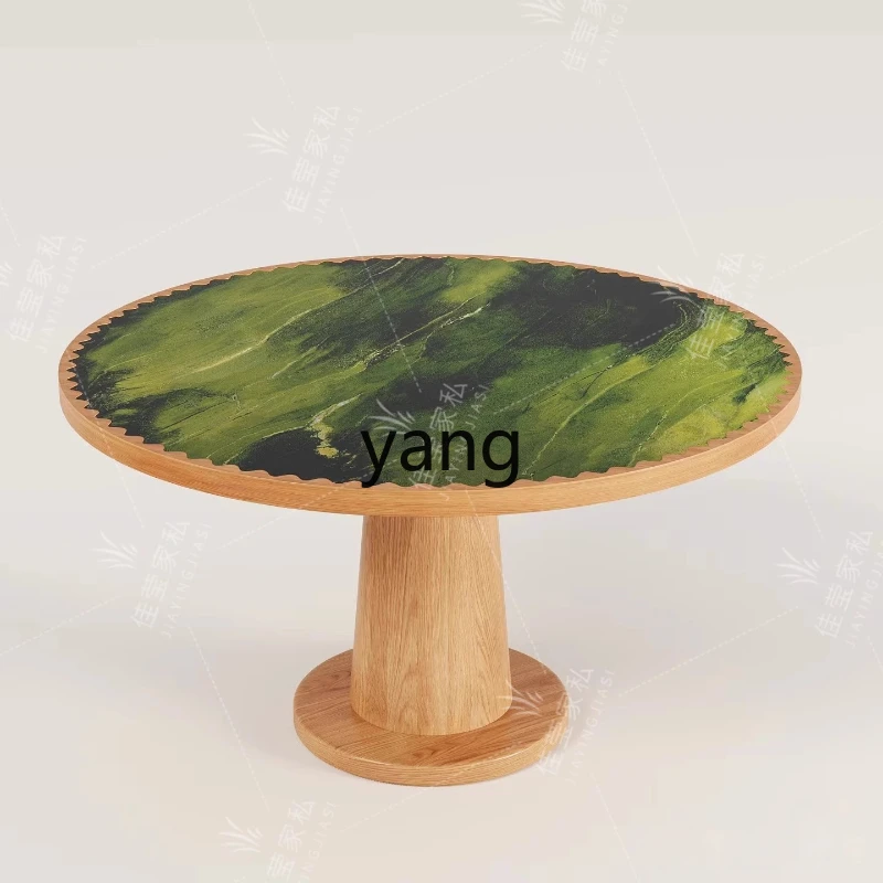 LTT Modern Light Luxury Hotel B & B Avocado Green Solid Wood Dining Table Round Table
LTT Modern Light Luxury Hotel B & B Avocado Green Solid Wood Dining Table Round Table