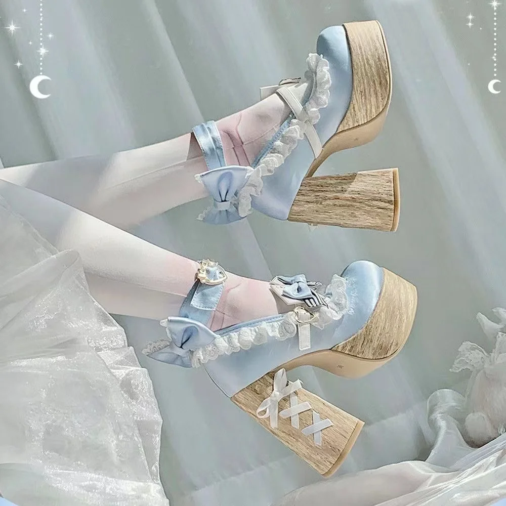 Ele Sweet Lolita High Heels Ultra High Waterproof Platform Cute Girls oes Faionable Comfortable Loers
Ele Sweet Lolita High Heels Ultra High Waterproof Platform Cute Girls oes Faionable Comfortable Loers