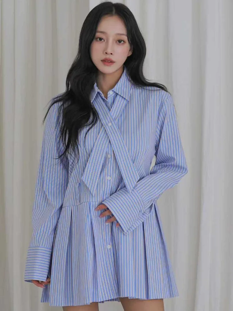 Color Blo Long Sve Slim Fit irt Dr Women's Early Spring New Sle Collar Stand up Cross Tie Dr for Various Occas...
Color Blo Long Sve Slim Fit irt Dr Women's Early Spring New Sle Collar Stand up Cross Tie Dr for Various Occas...