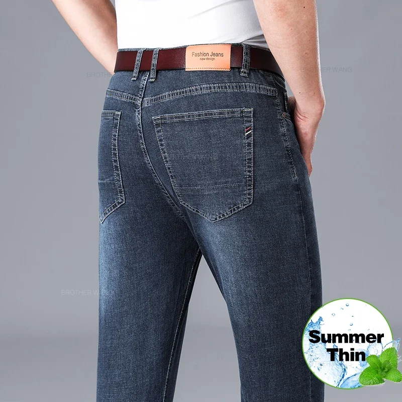 2026 Summer Brand Business Casual Men's Straight Denim Softener Lightweight Jeans Classic Embroidered Cotton Stretch Thin Pants
2026 Summer Brand Business Casual Men's Straight Denim Softener Lightweight Jeans Classic Embroidered Cotton Stretch Thin Pants