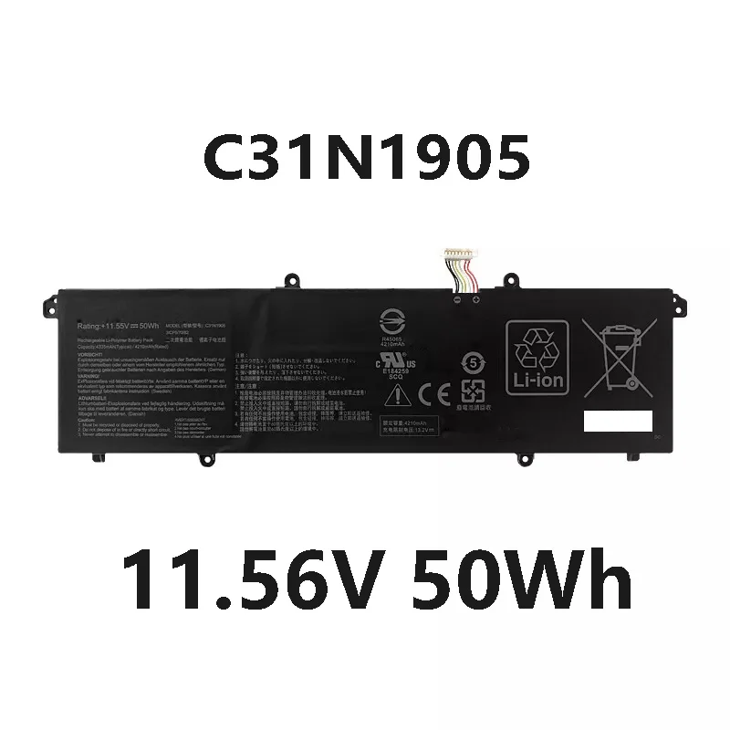 C31N1905 11,56 В 50 Втч аккумулятор для ноутбука ASUS VivoBook S14 M433 S433 S433FL S15 S533 S533EQ VivoBook 15 S513EA Series
C31N1905 11,56 В 50 Втч аккумулятор для ноутбука ASUS VivoBook S14 M433 S433 S433FL S15 S533 S533EQ VivoBook 15 S513EA Series