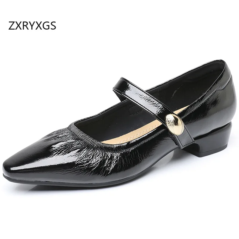 ZXRYXGS Temperament Elegant Women Genuine Leather Shoes 2026 New Spring Pointed Large Size Trendy Shoes Comfortable Low Heels
ZXRYXGS Temperament Elegant Women Genuine Leather Shoes 2026 New Spring Pointed Large Size Trendy Shoes Comfortable Low Heels