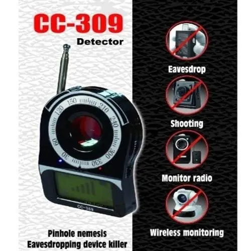 CC309 беспроводной детектор сигнала с полным диапазоном Скрытая камера детектор ошибок анти-шпионский детектор скрытый детектор камеры
CC309 беспроводной детектор сигнала с полным диапазоном Скрытая камера детектор ошибок анти-шпионский детектор скрытый детектор камеры