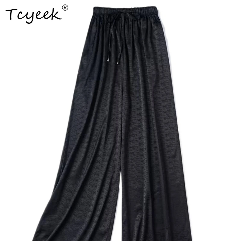 Женские длинные брюки Tcyeek из 92% натурального шелка, черные, модные, 2026 года, с эластичным поясом, широкие штанины, женская одежда, Pantalones De Mujer
Женские длинные брюки Tcyeek из 92% натурального шелка, черные, модные, 2026 года, с эластичным поясом, широкие штанины, женская одежда, Pantalones De Mujer