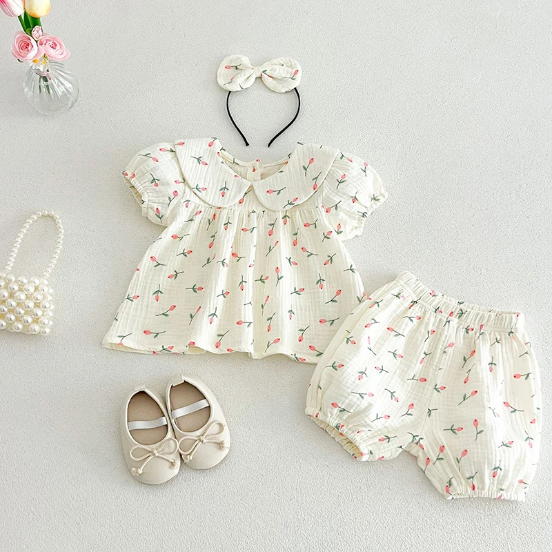 Новый летний комплект одежды для новорожденных девочек 2026: футболка с коротким рукавом из хлопка с принтом + шорты, костюм для малышек
Новый летний комплект одежды для новорожденных девочек 2026: футболка с коротким рукавом из хлопка с принтом + шорты, костюм для малышек
