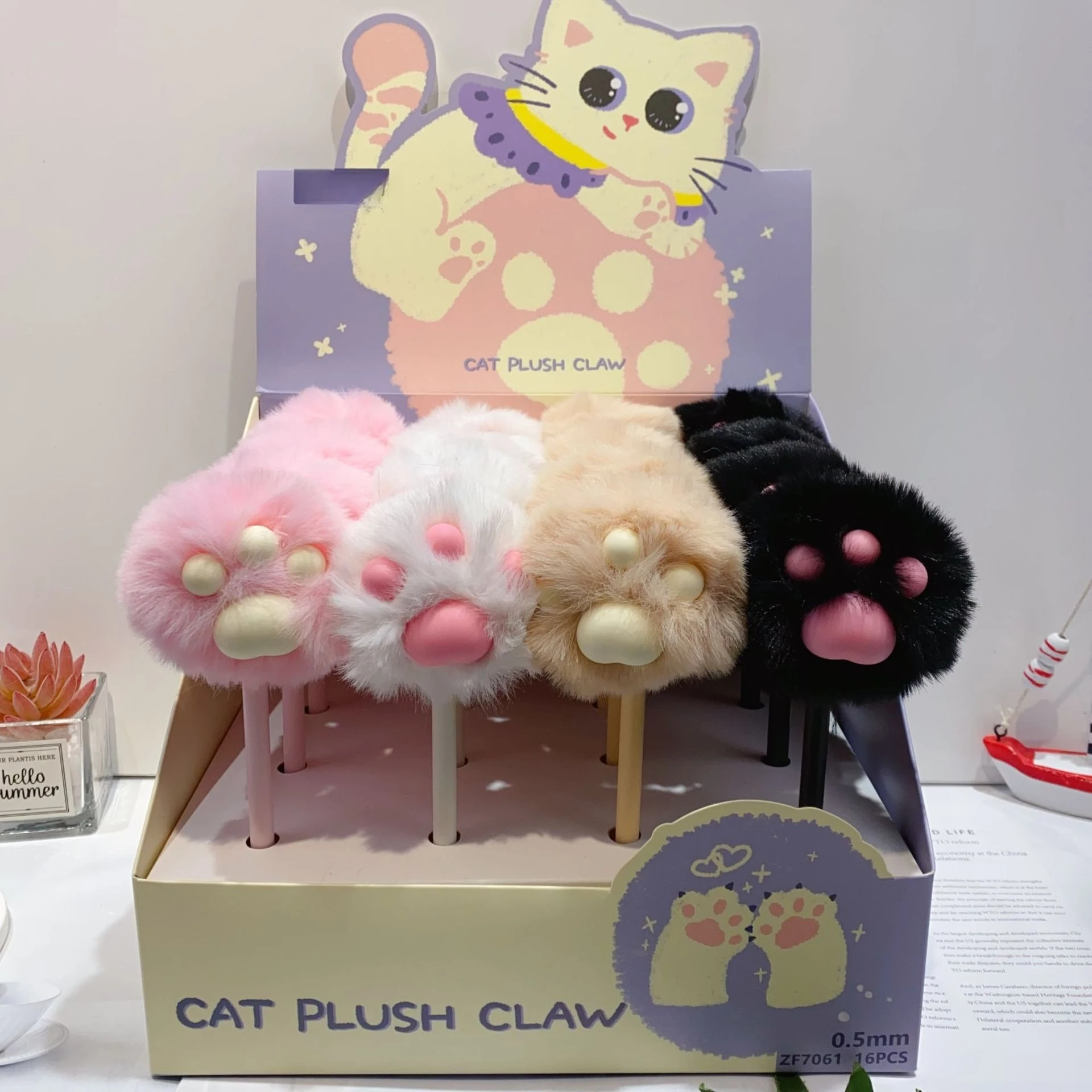 The New Cat's Claw Fried Hair Gel Pen Cute Plush Ball Simple Creative Hair Ball Signature Pen Black Water-based Pen Writing
The New Cat's Claw Fried Hair Gel Pen Cute Plush Ball Simple Creative Hair Ball Signature Pen Black Water-based Pen Writing