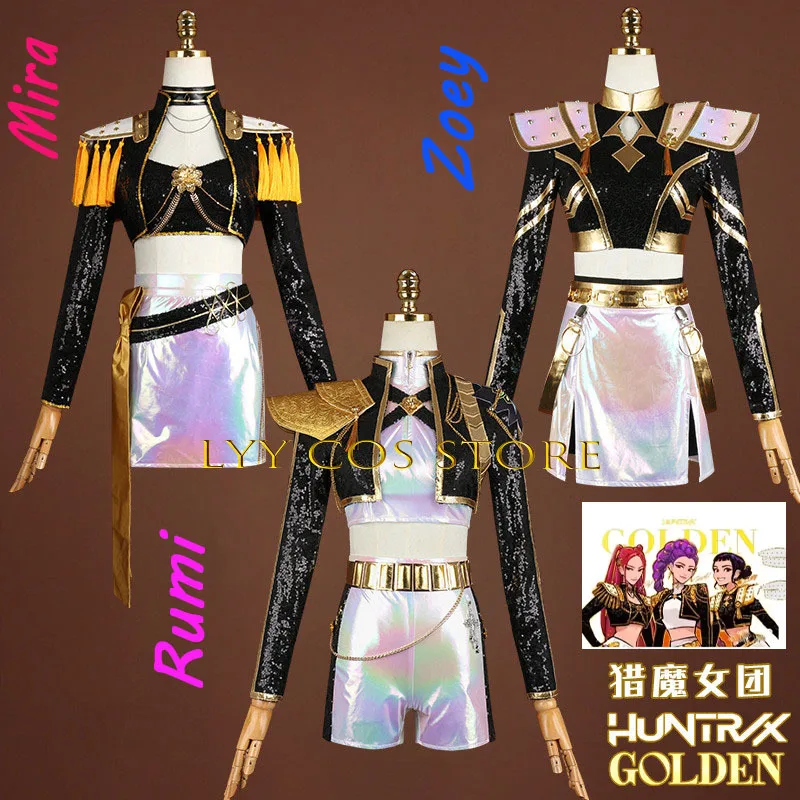 2025 Hot Kpop Demon Hunters Rumi Zoey Mira Cosplay Huntrix Costume Golden Girl Group Idol Roleplay Halloween Carnival Suit
2025 Hot Kpop Demon Hunters Rumi Zoey Mira Cosplay Huntrix Costume Golden Girl Group Idol Roleplay Halloween Carnival Suit