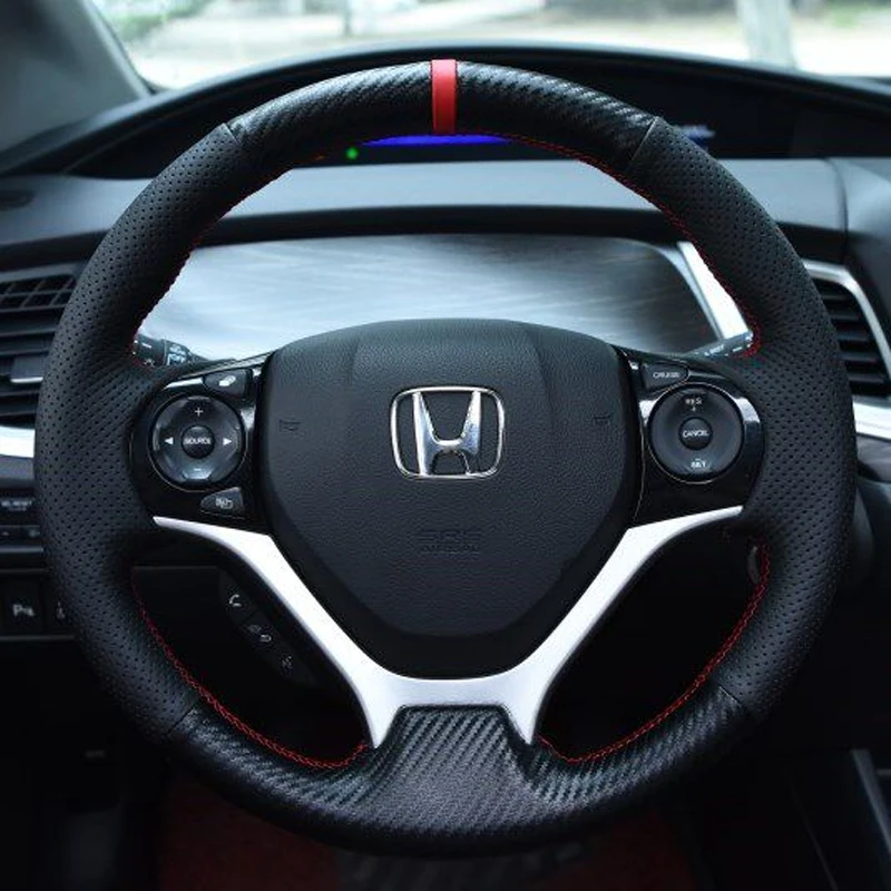 Microfiber Leather Car Steering Wheel Cover Braid for Honda Civic 9 Gen Generation 2012 2013 2014 Hand Stitched Car Interior
Microfiber Leather Car Steering Wheel Cover Braid for Honda Civic 9 Gen Generation 2012 2013 2014 Hand Stitched Car Interior