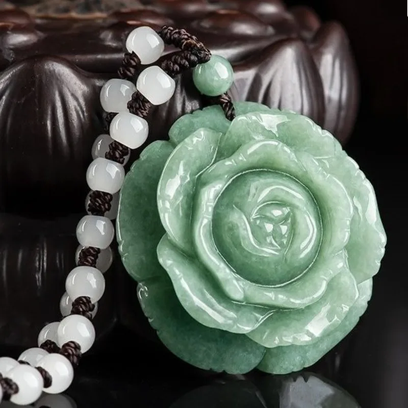 New Peony Jade Necklace Women's Jade Flower Pendant Necklace Sweater Chain Accessories
New Peony Jade Necklace Women's Jade Flower Pendant Necklace Sweater Chain Accessories